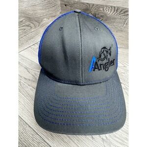 Richardson 112 Trucker Hat Angler Fishing Cap Snap Back Blue Grey
